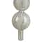 15" Silver and White Glitter Glass Finial Christmas Tree Topper